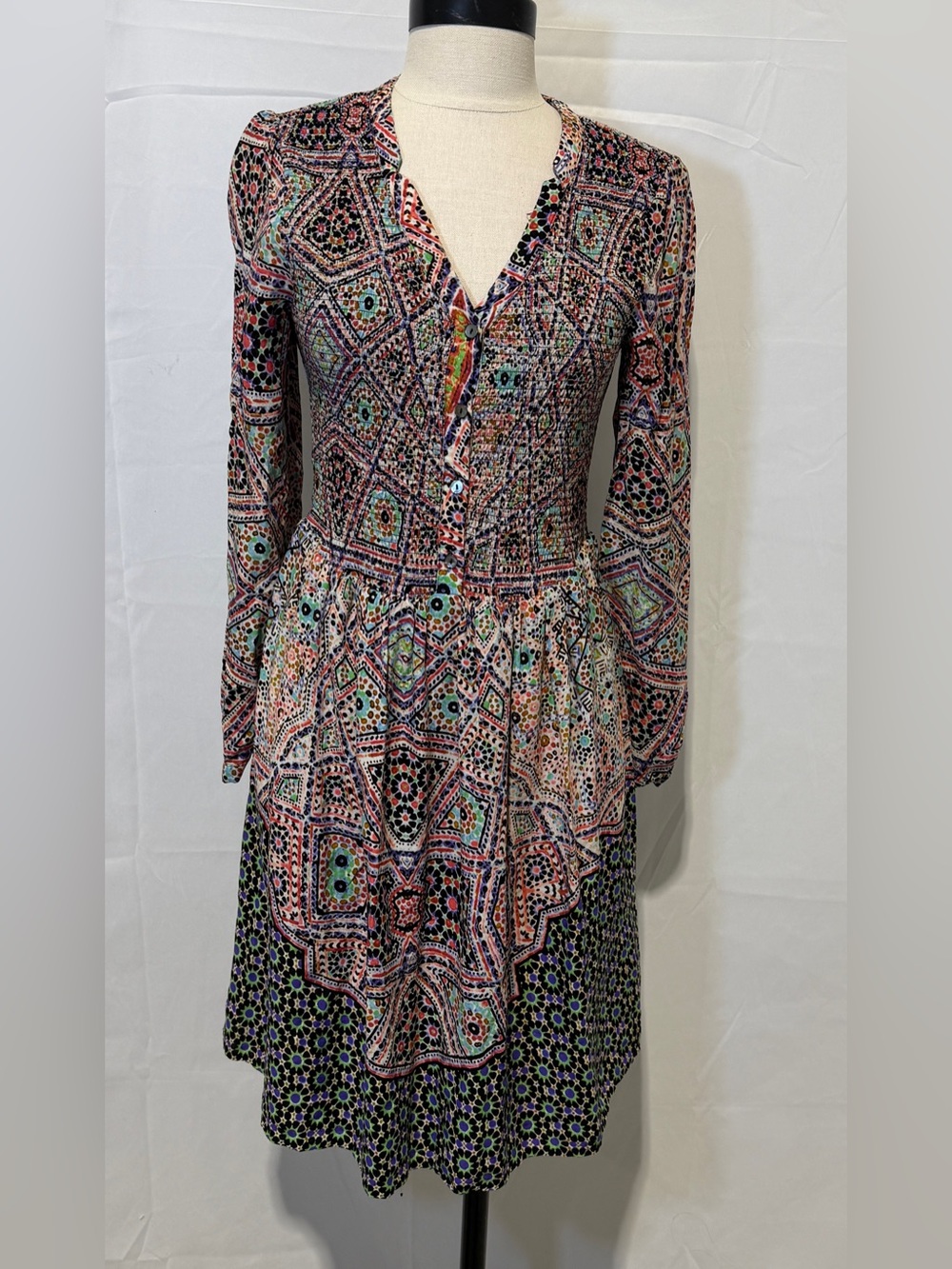 Maeve Anthropologie Tiled Amethyst Dress, Size Small